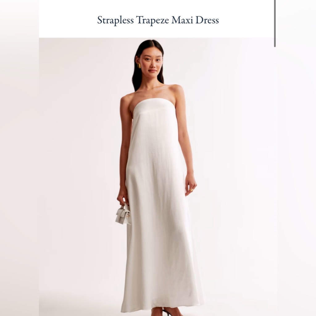 Abercrombie And Fitch Strapless Trapeze Maxi Dress. Large Tall